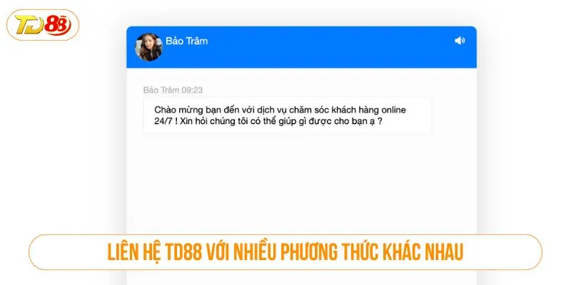 Liên hệ TD88 với nhiều phương thức khác nhau